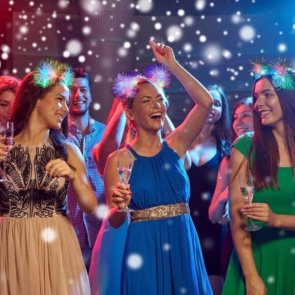 Lighted Cat Ears Headband 16pcs Multicolor LED Rave Hair Accessories for Women - Picture 6 of 7